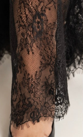 The satin lace maxi